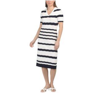 NANETTE LEPORE Collared Knit Midi Dress